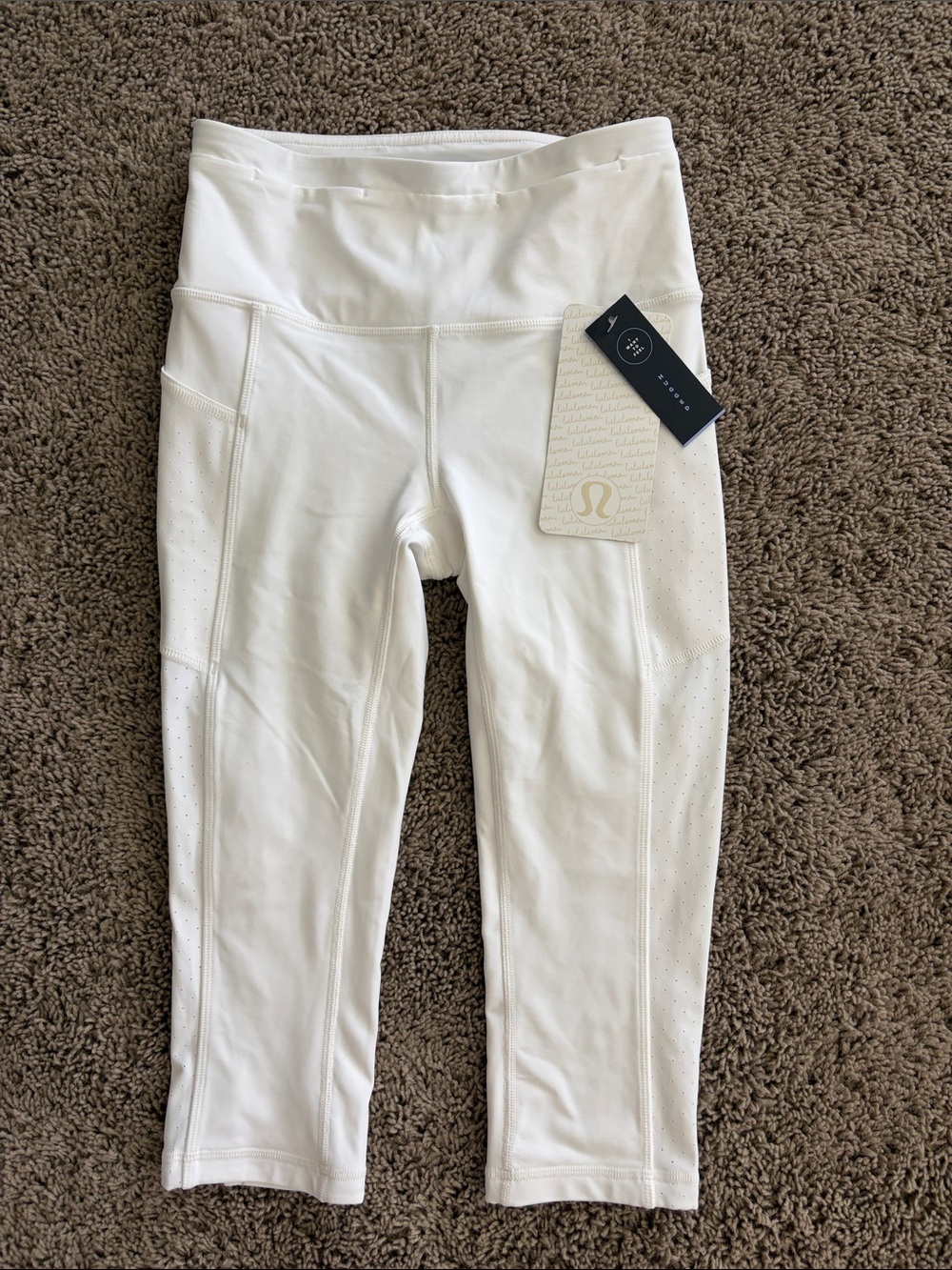NWT! Lululemon Mind Over Miles Crop White Leggings | Color: White | Size 2